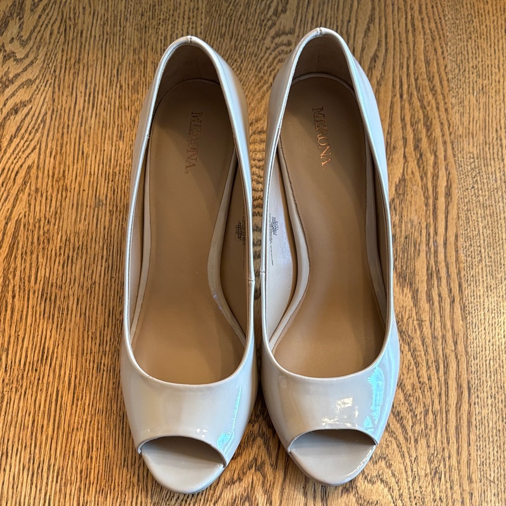 Merona Women's Elegant Beige Peep Toe Heels